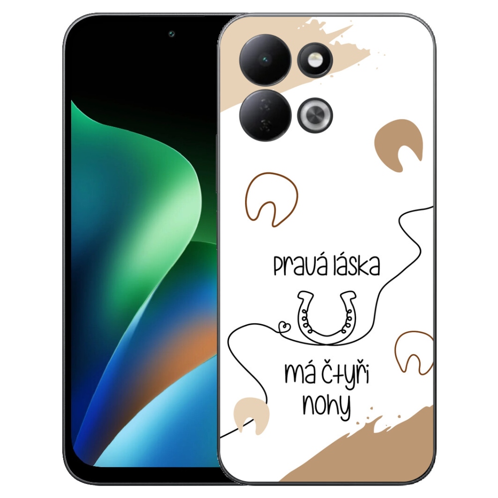 Gélový kryt mmCase na Xiaomi Redmi 17 4G/5G - konský motív biele pozadie