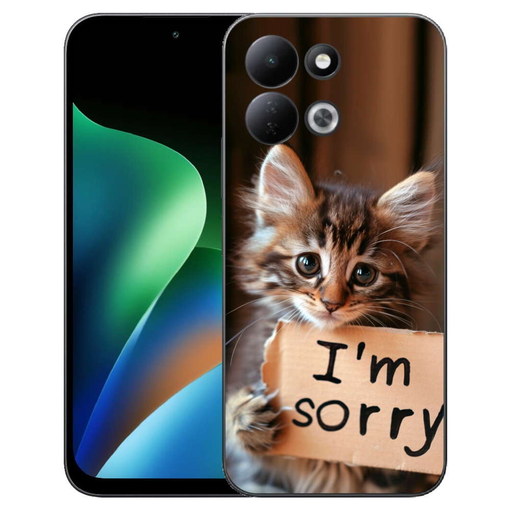 Gélový kryt mmCase na Xiaomi Redmi 17 4G/5G - mačacie ospravedlnenie