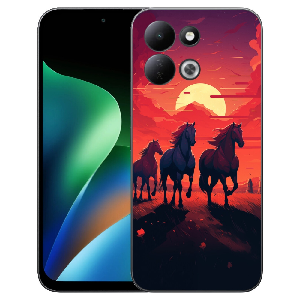 Gélový kryt mmCase na Xiaomi Redmi 17 4G/5G - kone a západ slnka