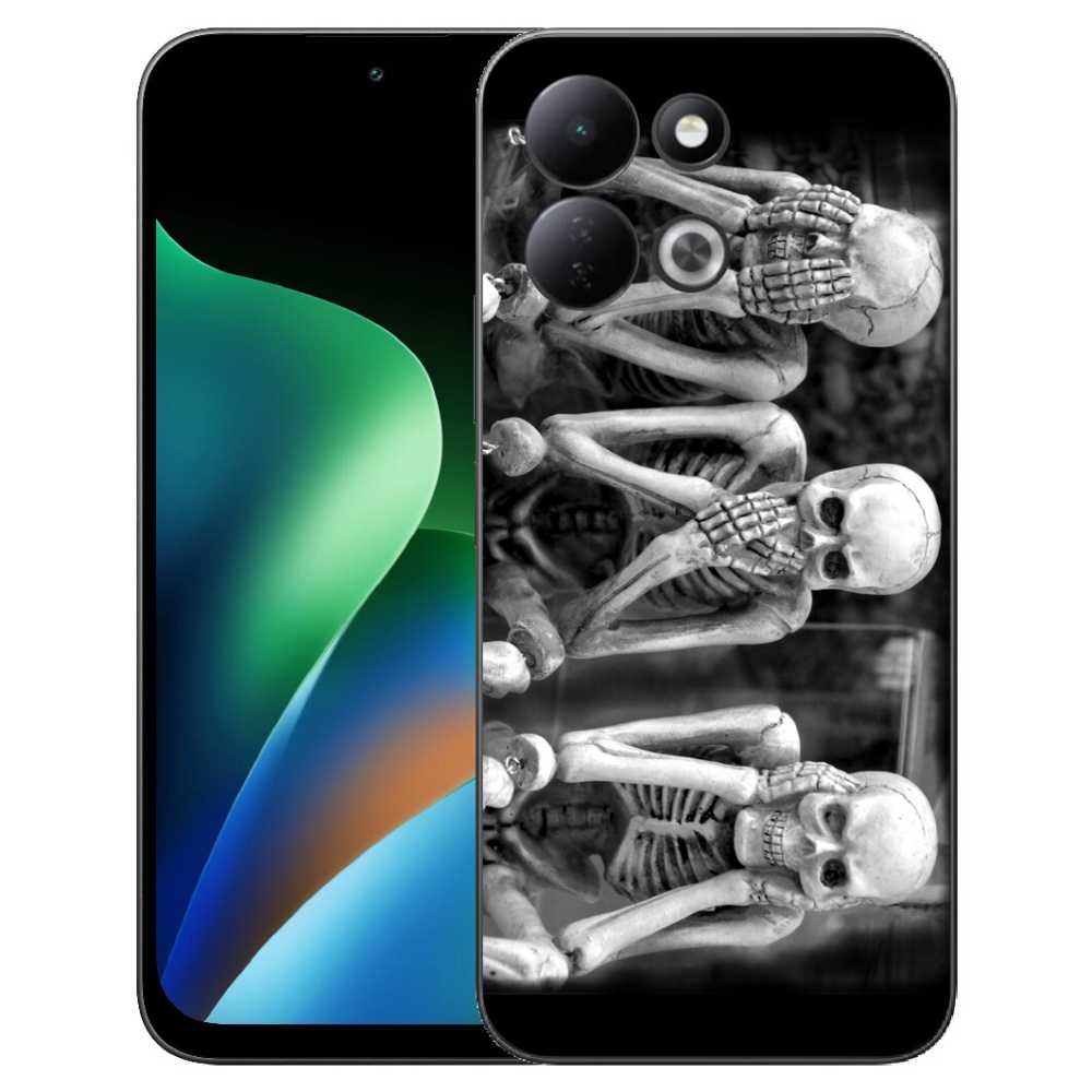 Gélový kryt mmCase na Xiaomi Redmi 17 4G/5G - kostlivci