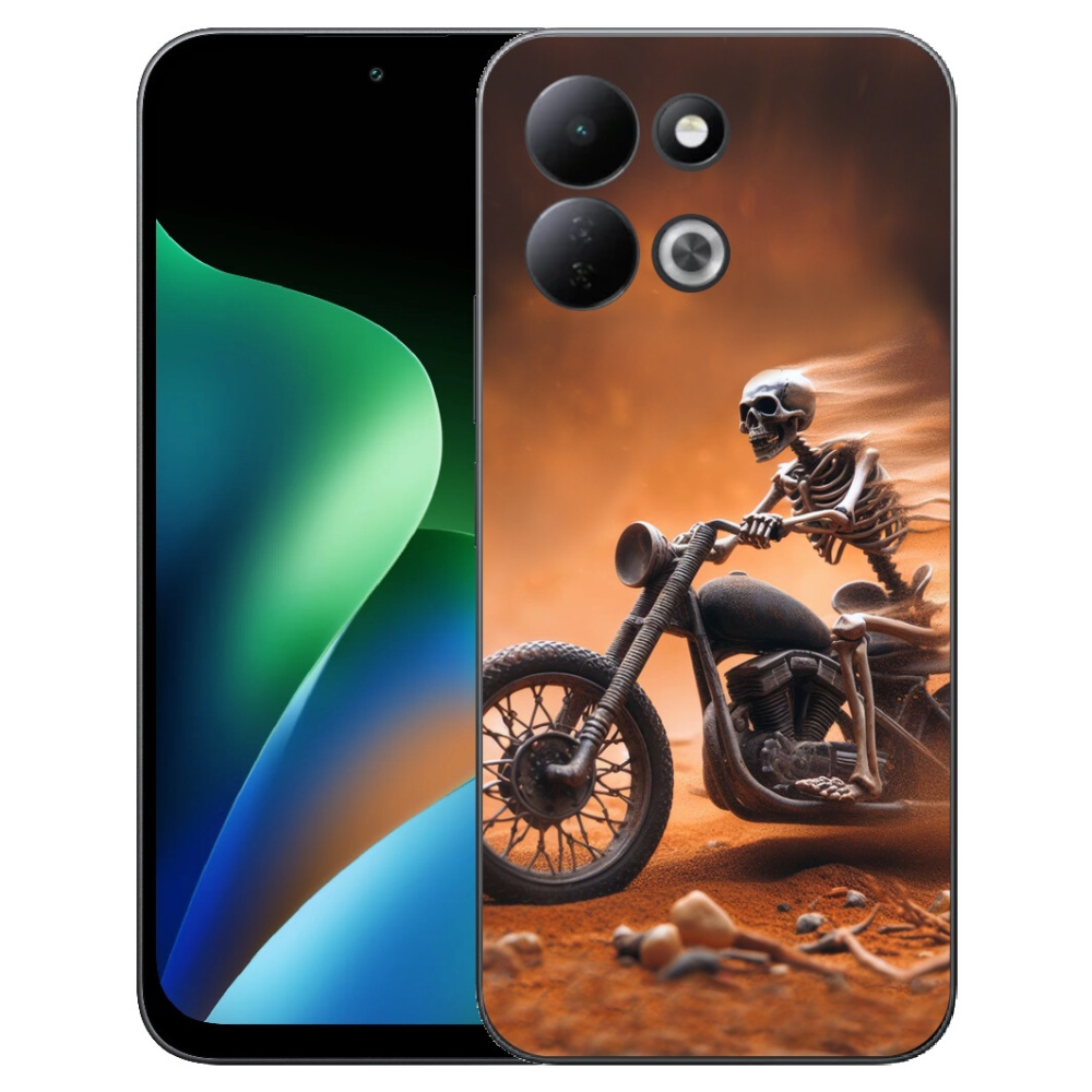 Gélový kryt mmCase na Xiaomi Redmi 17 4G/5G - kostra na motorke