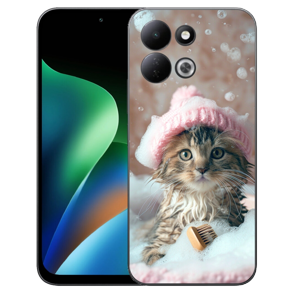 Gélový kryt mmCase na Xiaomi Redmi 17 4G/5G - mačiatko a kúpeľ