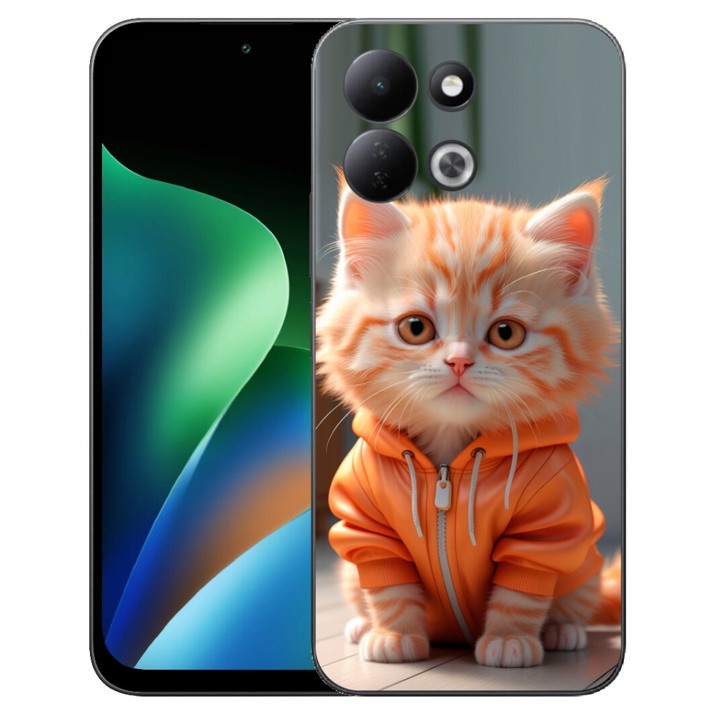 Gélový kryt mmCase na Xiaomi Redmi 17 4G/5G - mačiatko v mikine