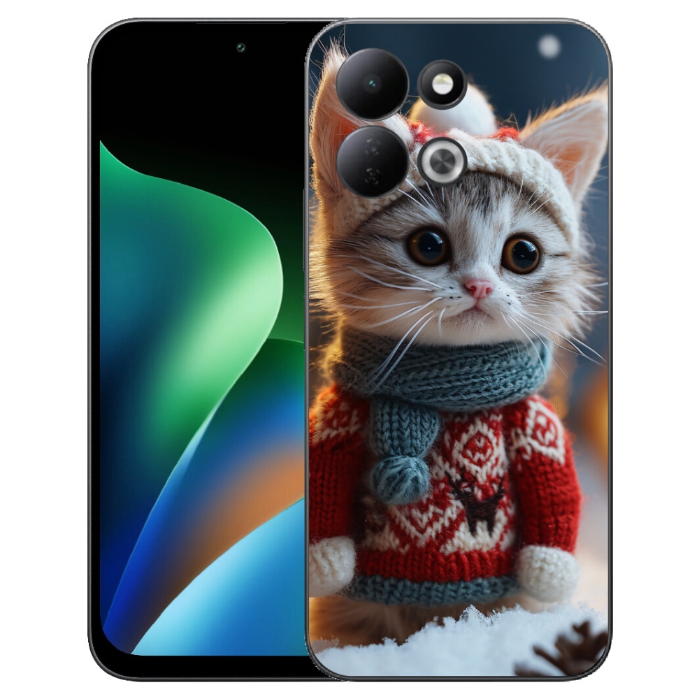 Gélový kryt mmCase na Xiaomi Redmi 17 4G/5G - mačiatko vo svetri
