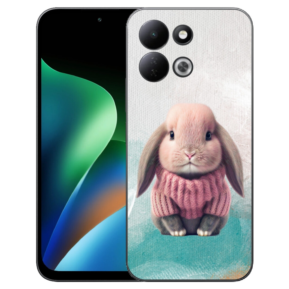 Gélový kryt mmCase na Xiaomi Redmi 17 4G/5G - zajačik vo svetri
