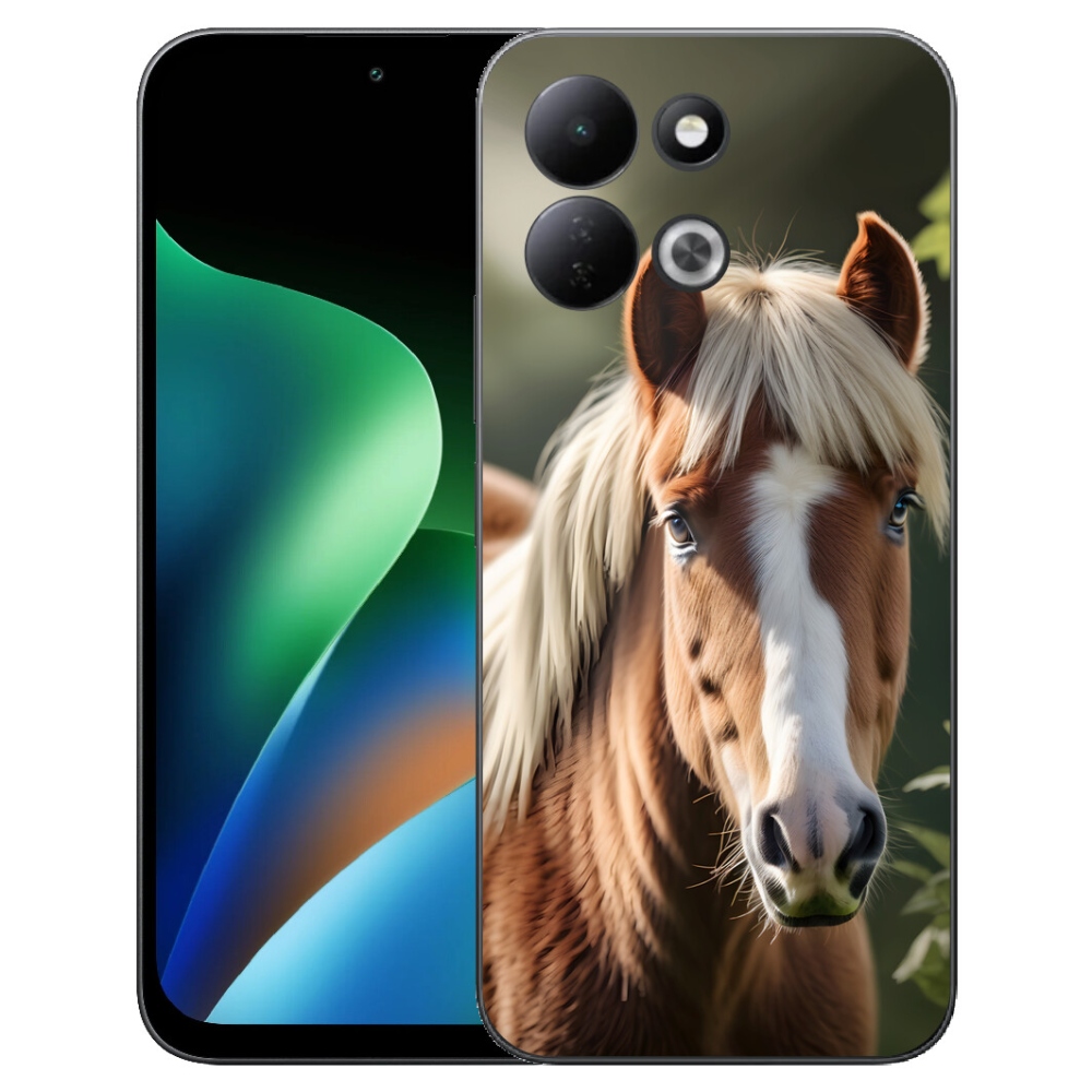 Gélový kryt mmCase na Xiaomi Redmi 17 4G/5G - kôň so svetlou hrivou