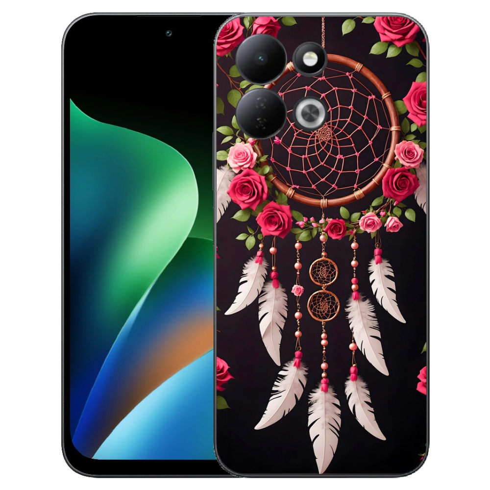Gélový kryt mmCase na Xiaomi Redmi 17 4G/5G - lapač snov s ružami