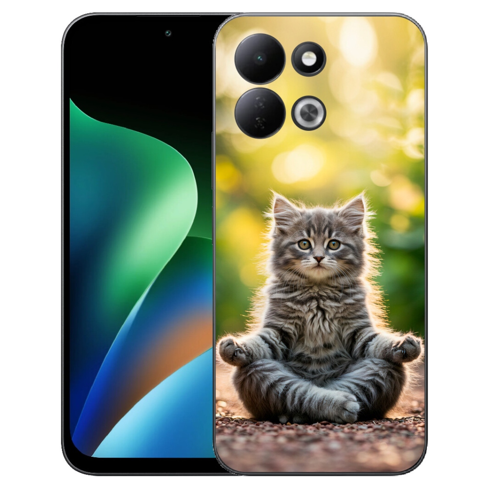Gélový kryt mmCase na Xiaomi Redmi 17 4G/5G - meditujúce mačiatko