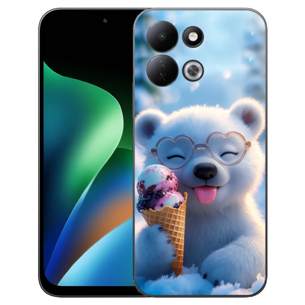 Gélový kryt mmCase na Xiaomi Redmi 17 4G/5G - medvedík so zmrzlinou