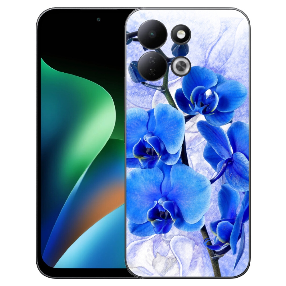 Gélový kryt mmCase na Xiaomi Redmi 17 4G/5G - modré kvety