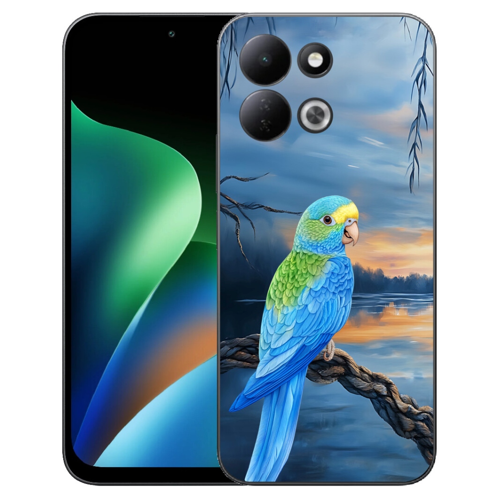 Gélový kryt mmCase na Xiaomi Redmi 17 4G/5G - modrý papagáj