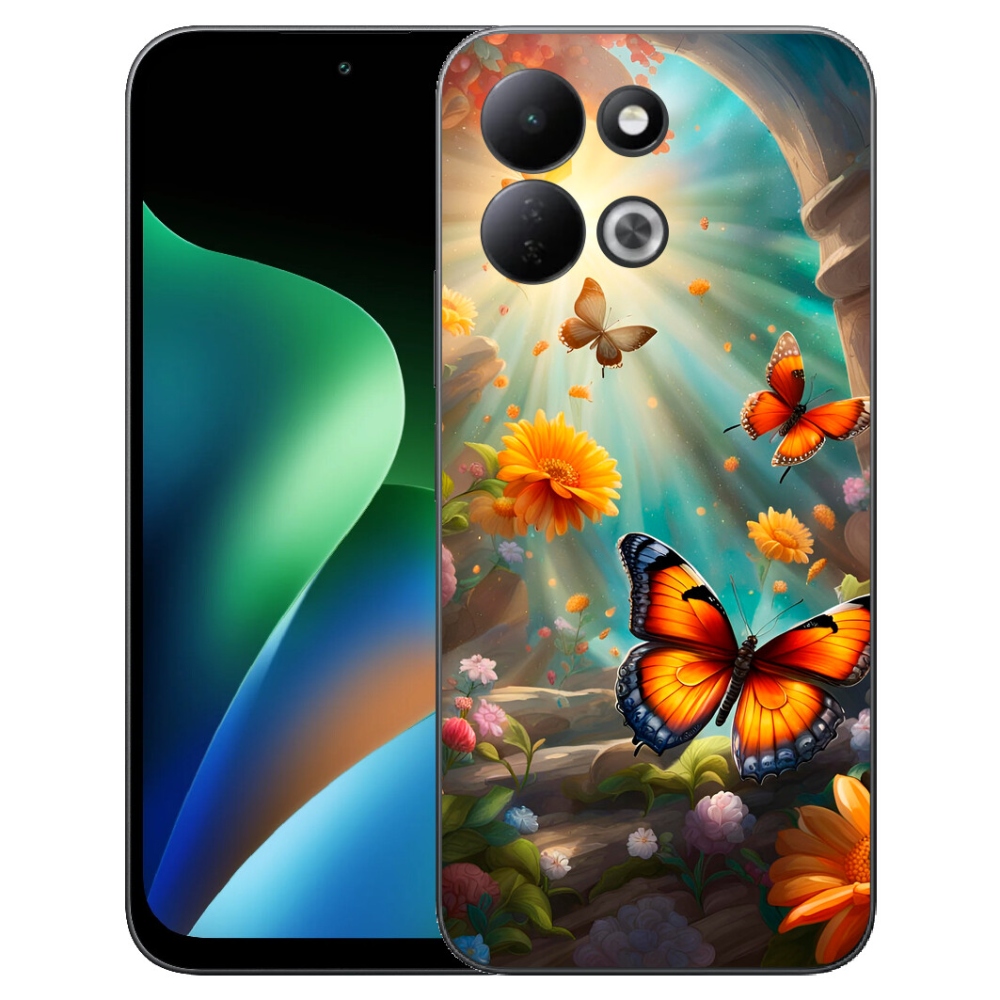 Gélový kryt mmCase na Xiaomi Redmi 17 4G/5G - motýlia záhrada 2