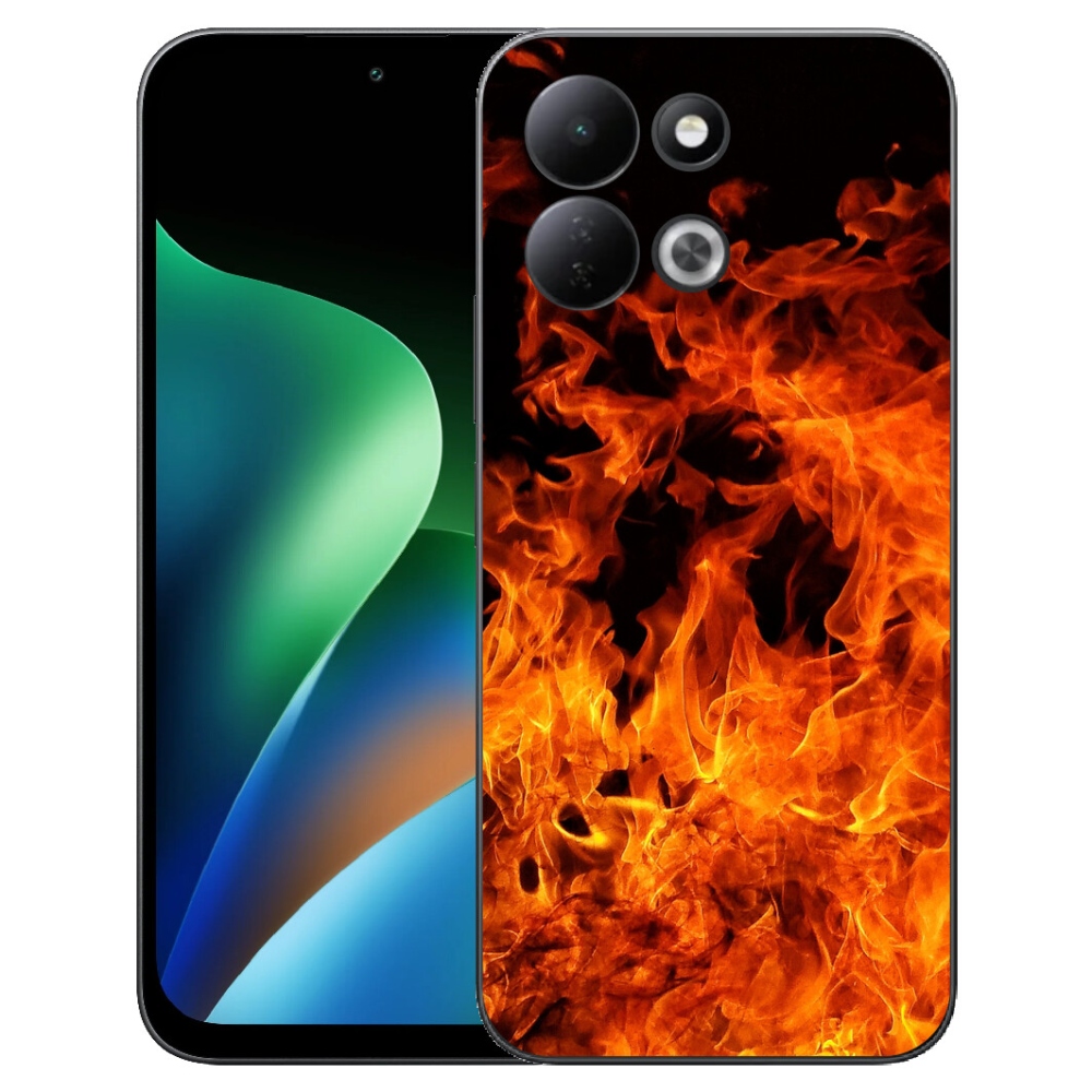 Gélový kryt mmCase na Xiaomi Redmi 17 4G/5G - muzikant a oheň