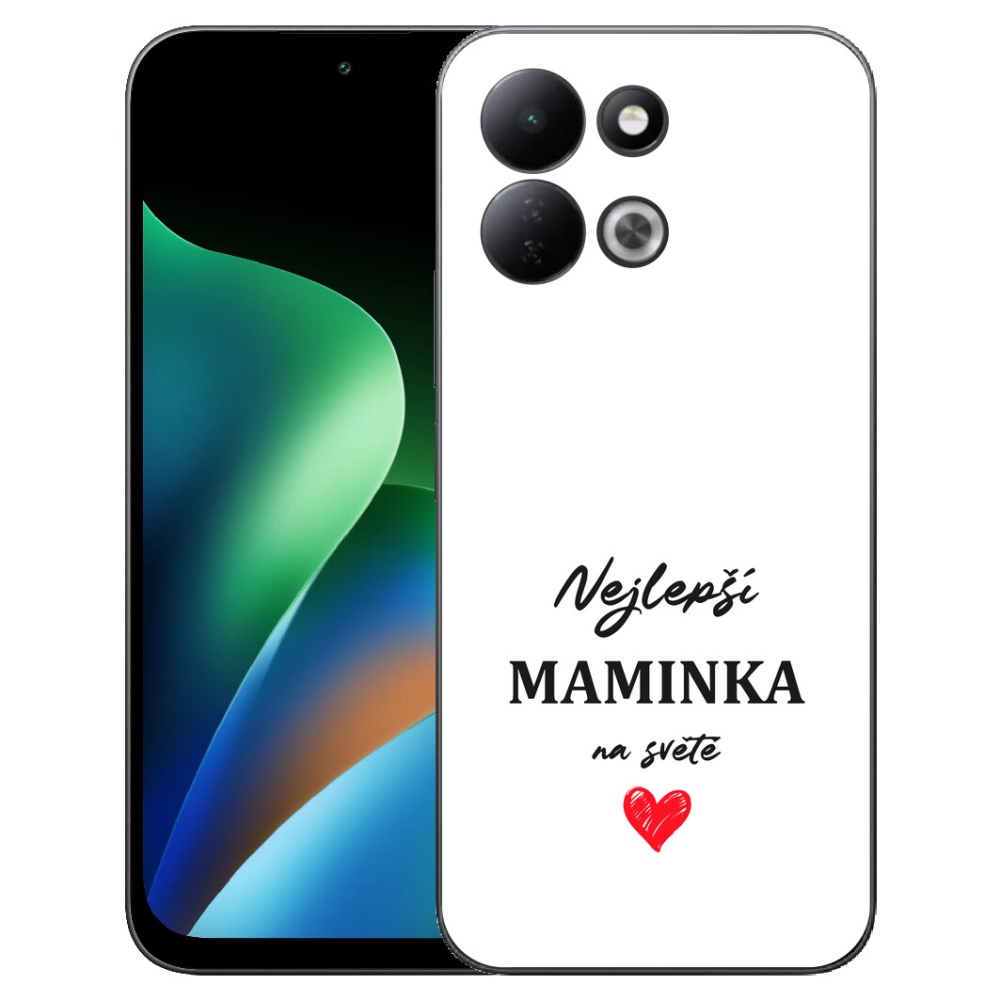Gélový kryt mmCase na Xiaomi Redmi 17 4G/5G - najlepšia mamička 1 biele pozadie