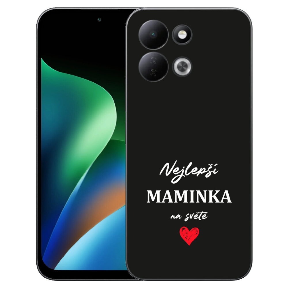 Gélový kryt mmCase na Xiaomi Redmi 17 4G/5G - najlepšia mamička 1 čierne pozadie