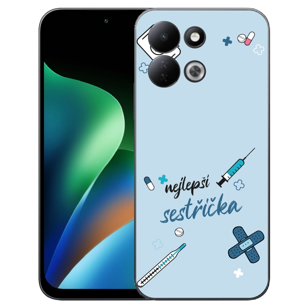 Gélový kryt mmCase na Xiaomi Redmi 17 4G/5G - najlepšia sestrička modré pozadie