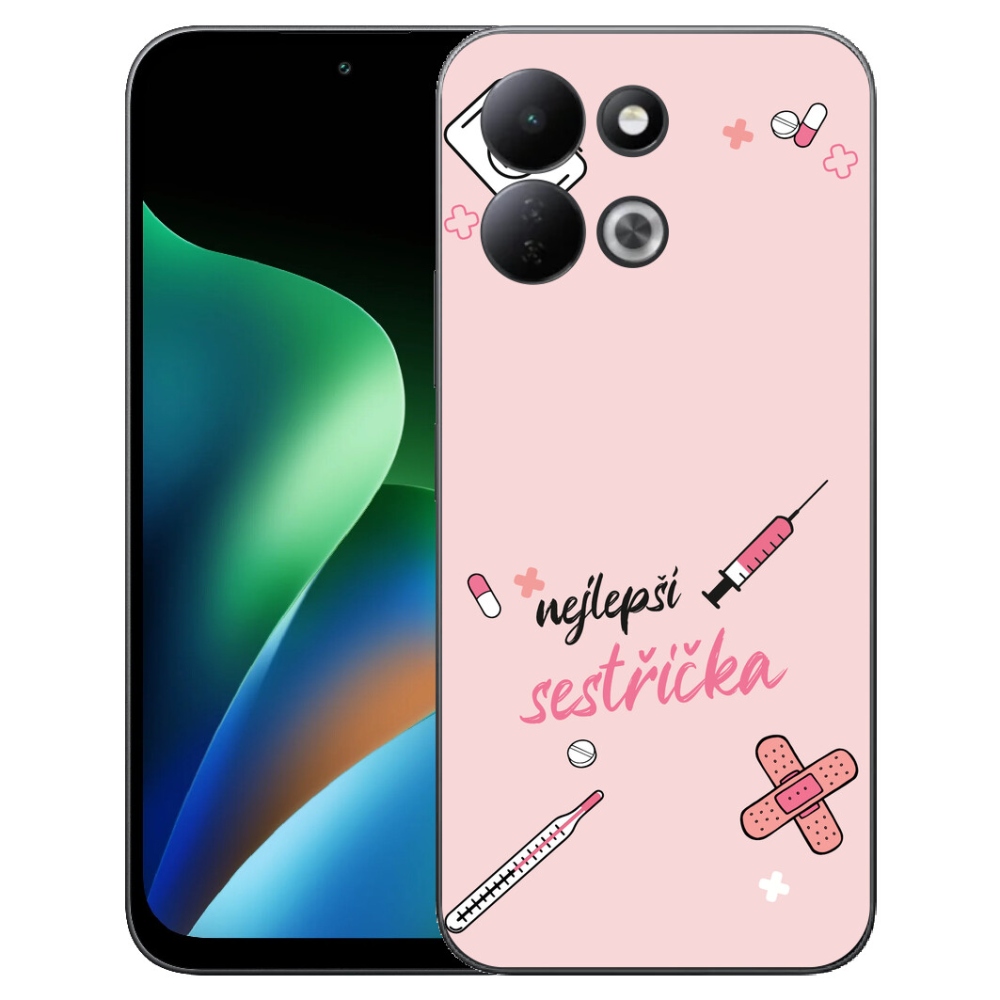 Gélový kryt mmCase na Xiaomi Redmi 17 4G/5G - najlepšia sestrička ružové pozadie