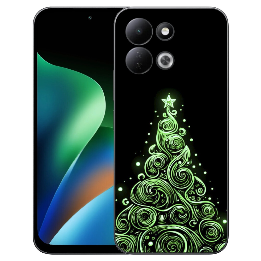 Gélový kryt mmCase na Xiaomi Redmi 17 4G/5G - neónový vianočný stromček 3
