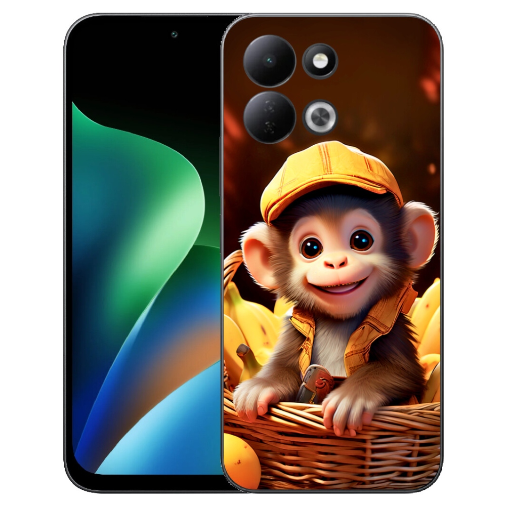 Gélový kryt mmCase na Xiaomi Redmi 17 4G/5G - opice v košíku