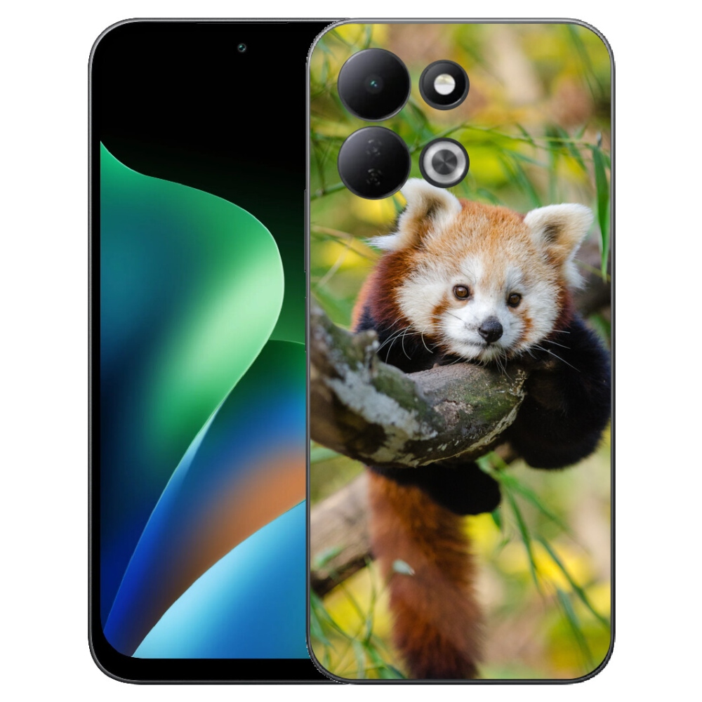 Gélový kryt mmCase na Xiaomi Redmi 17 4G/5G - panda červená