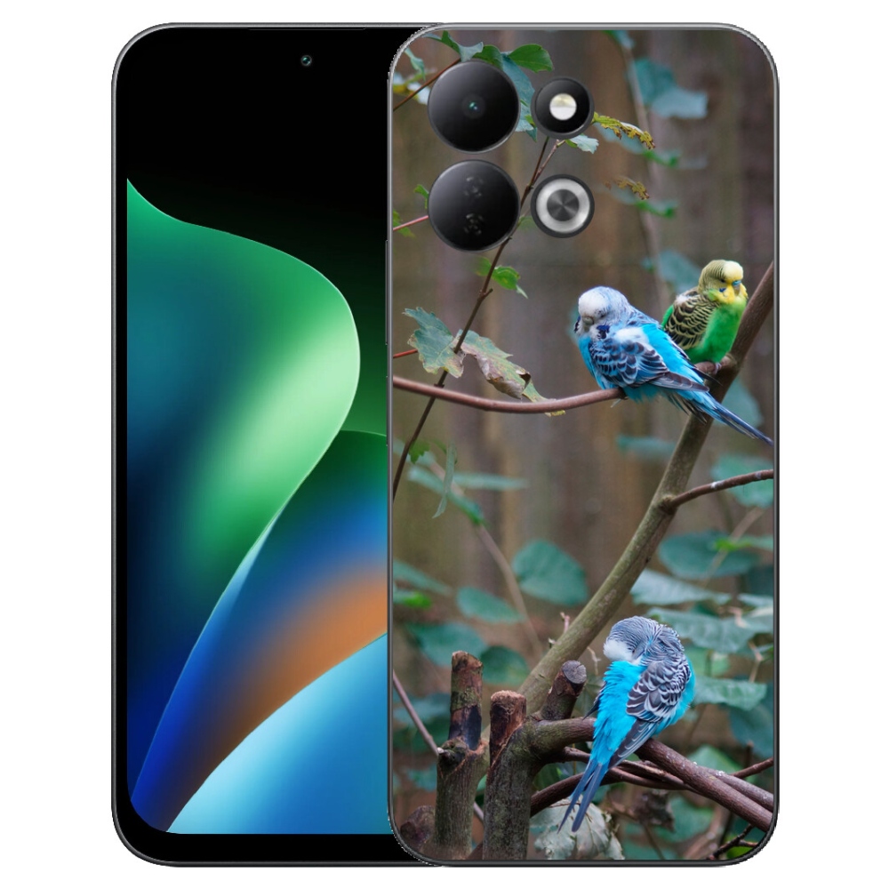 Gélový kryt mmCase na Xiaomi Redmi 17 4G/5G - papagáje na vetve