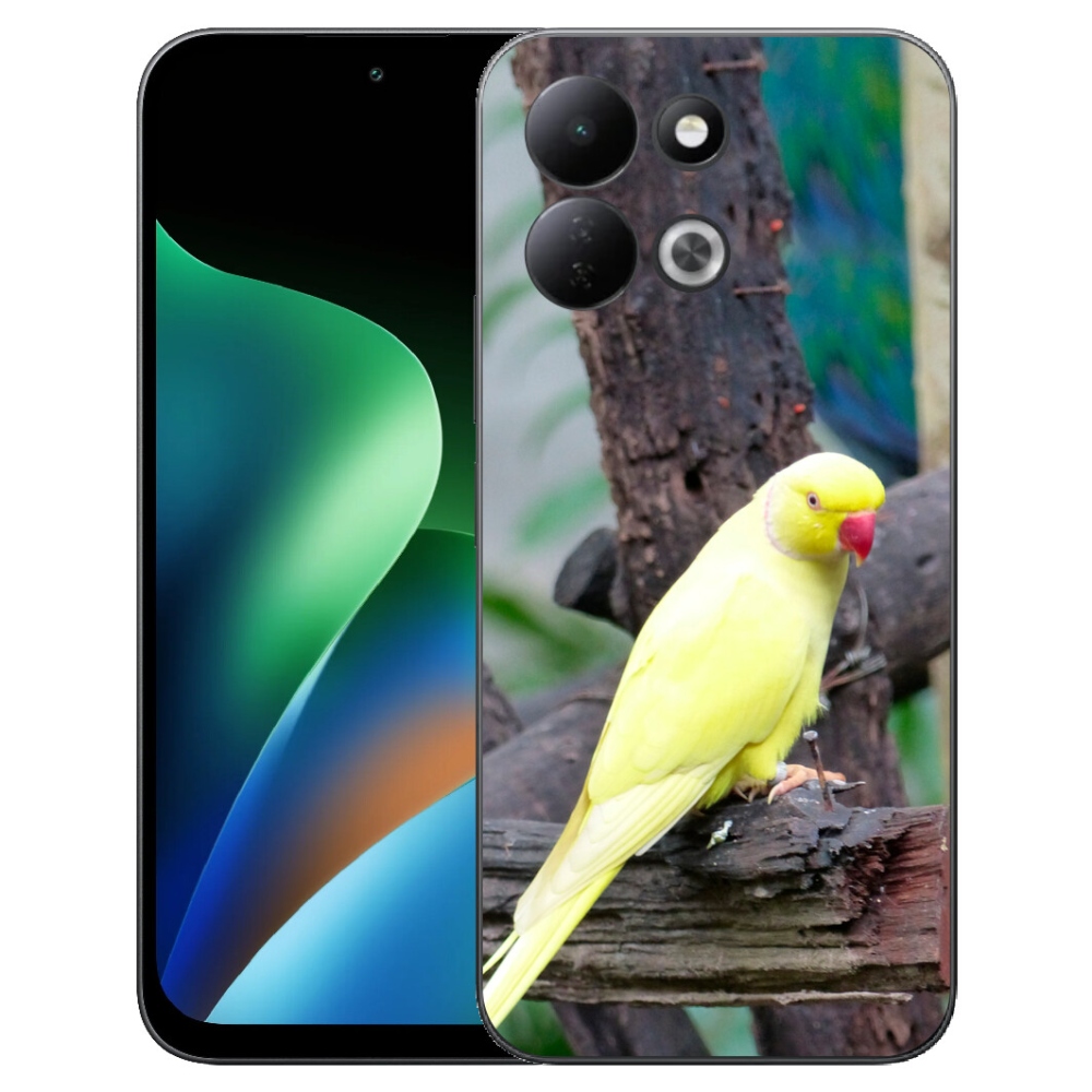 Gélový kryt mmCase na Xiaomi Redmi 17 4G/5G - papagáj alexander žltý