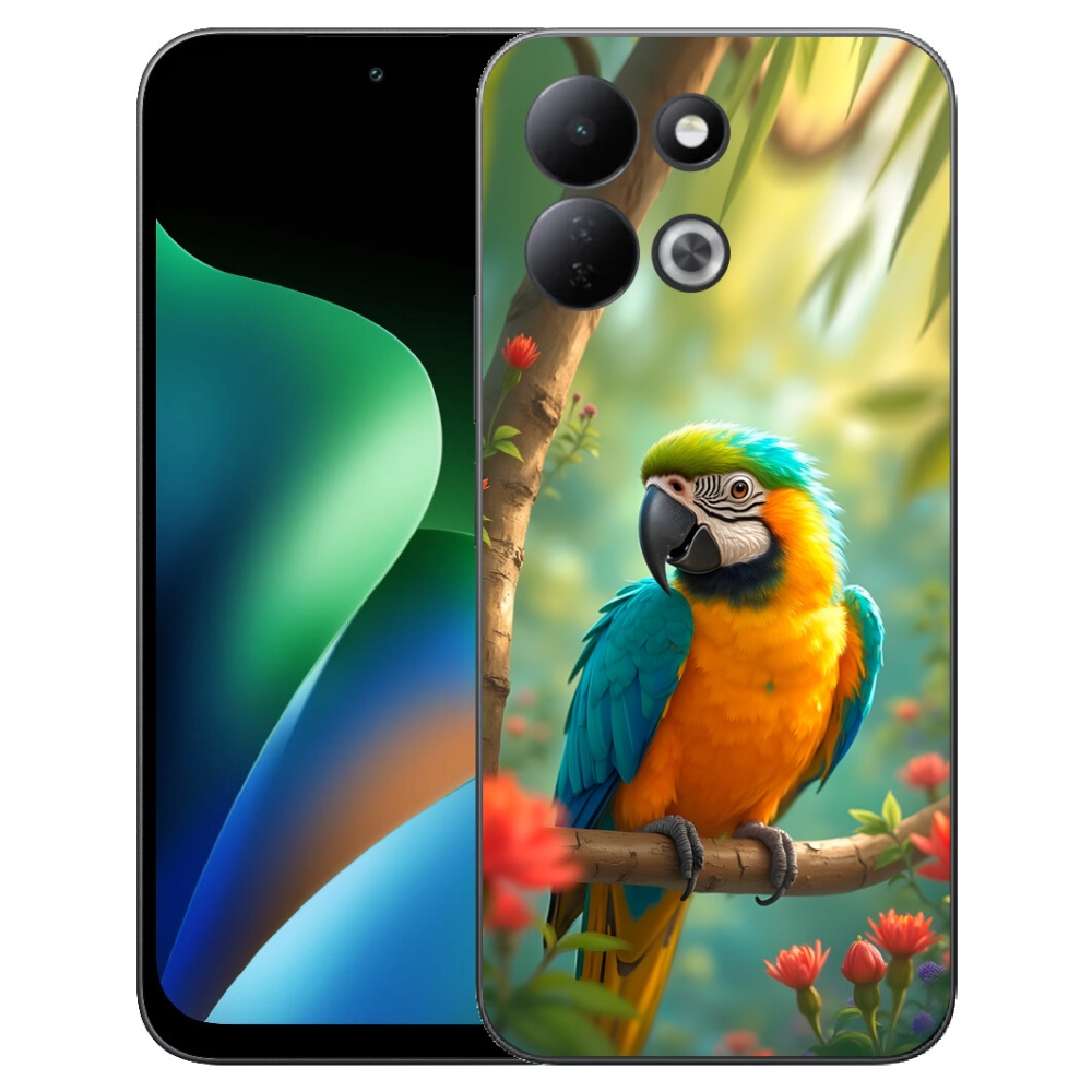 Gélový kryt mmCase na Xiaomi Redmi 17 4G/5G - papagáj ara modrožltá