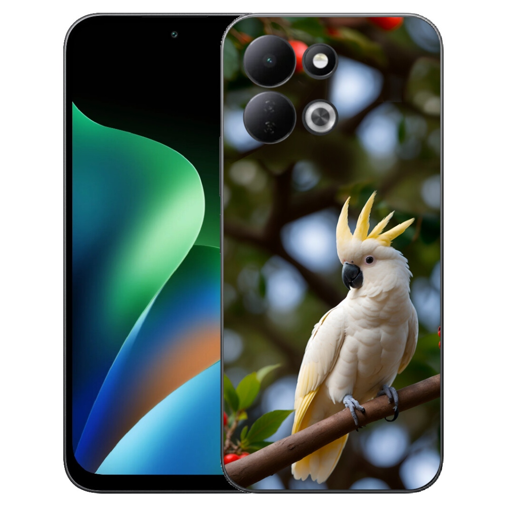 Gélový kryt mmCase na Xiaomi Redmi 17 4G/5G - papagáj kakadu 3