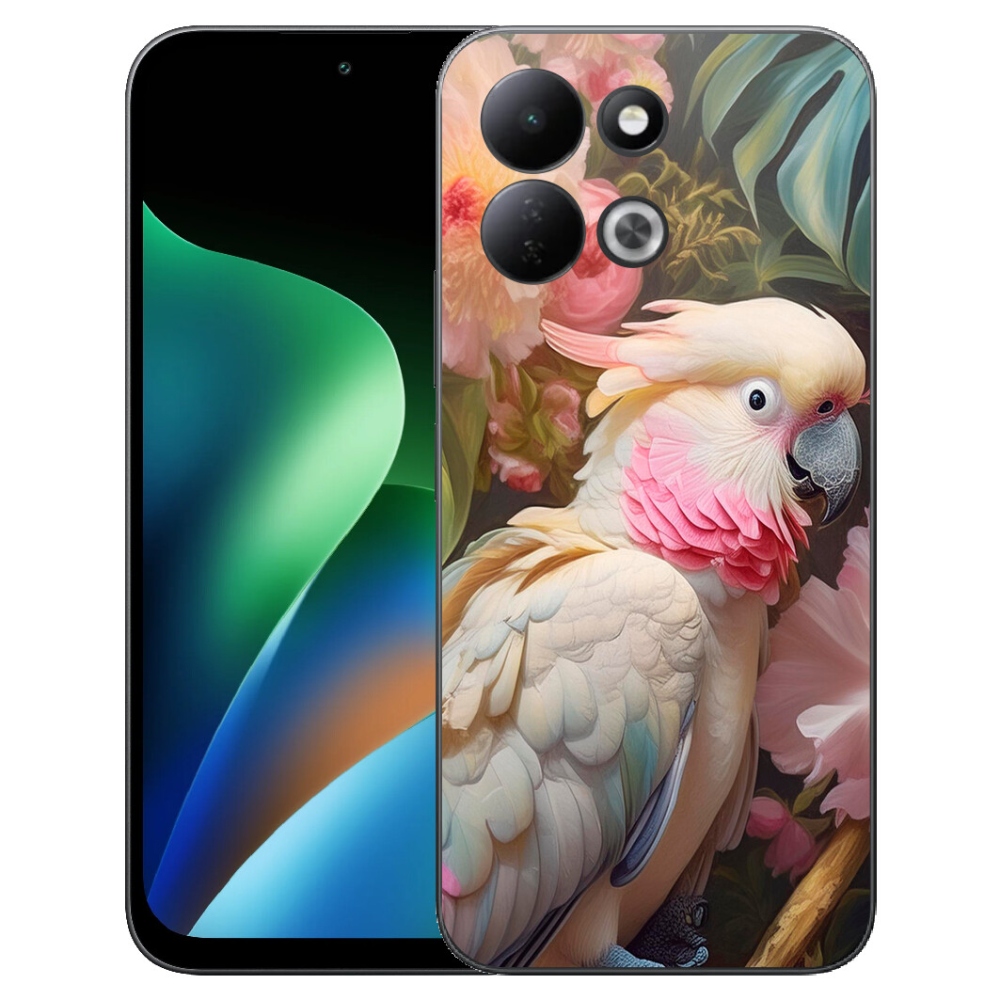 Gélový kryt mmCase na Xiaomi Redmi 17 4G/5G - papagáj kakadu ružový 2