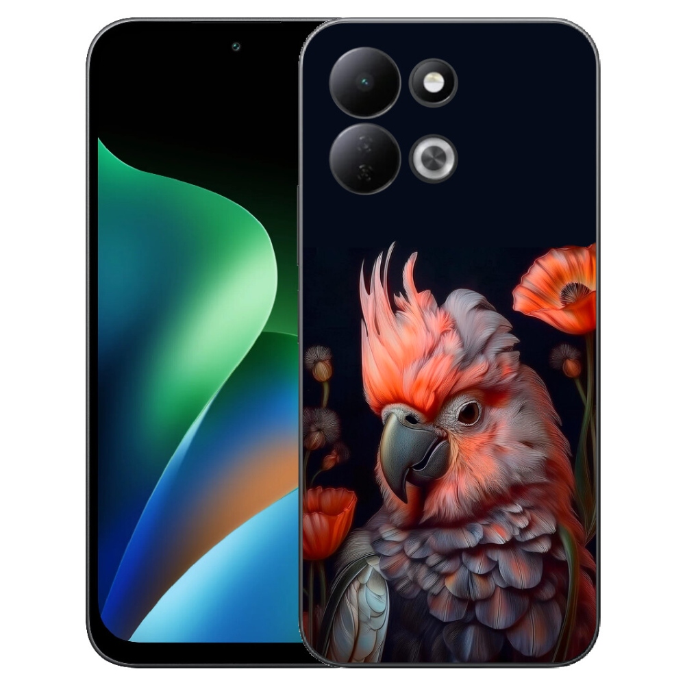 Gélový kryt mmCase na Xiaomi Redmi 17 4G/5G - papagáj kakadu vo farbách