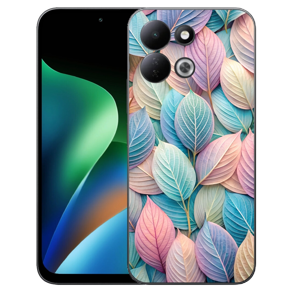 Gélový kryt mmCase na Xiaomi Redmi 17 4G/5G - pastelové listy