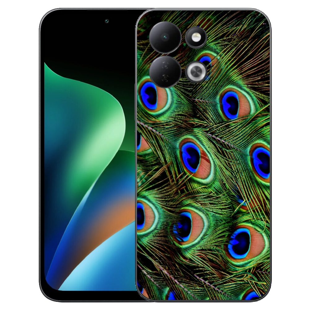 Gélový kryt mmCase na Xiaomi Redmi 17 4G/5G - pávie perie