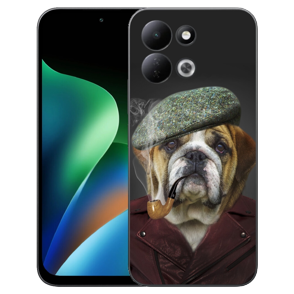 Gélový kryt mmCase na Xiaomi Redmi 17 4G/5G - pes s fajkou