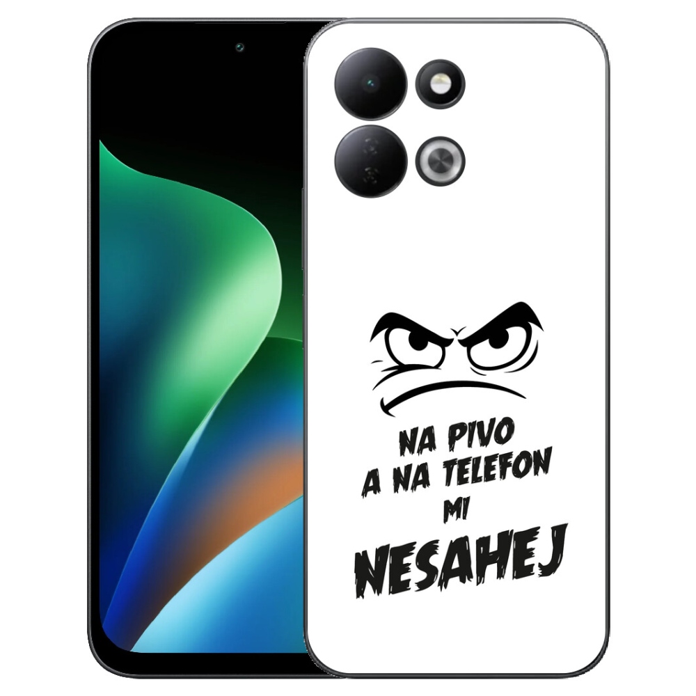 Gélový kryt mmCase na Xiaomi Redmi 17 4G/5G - pivný motív 2 biele pozadie