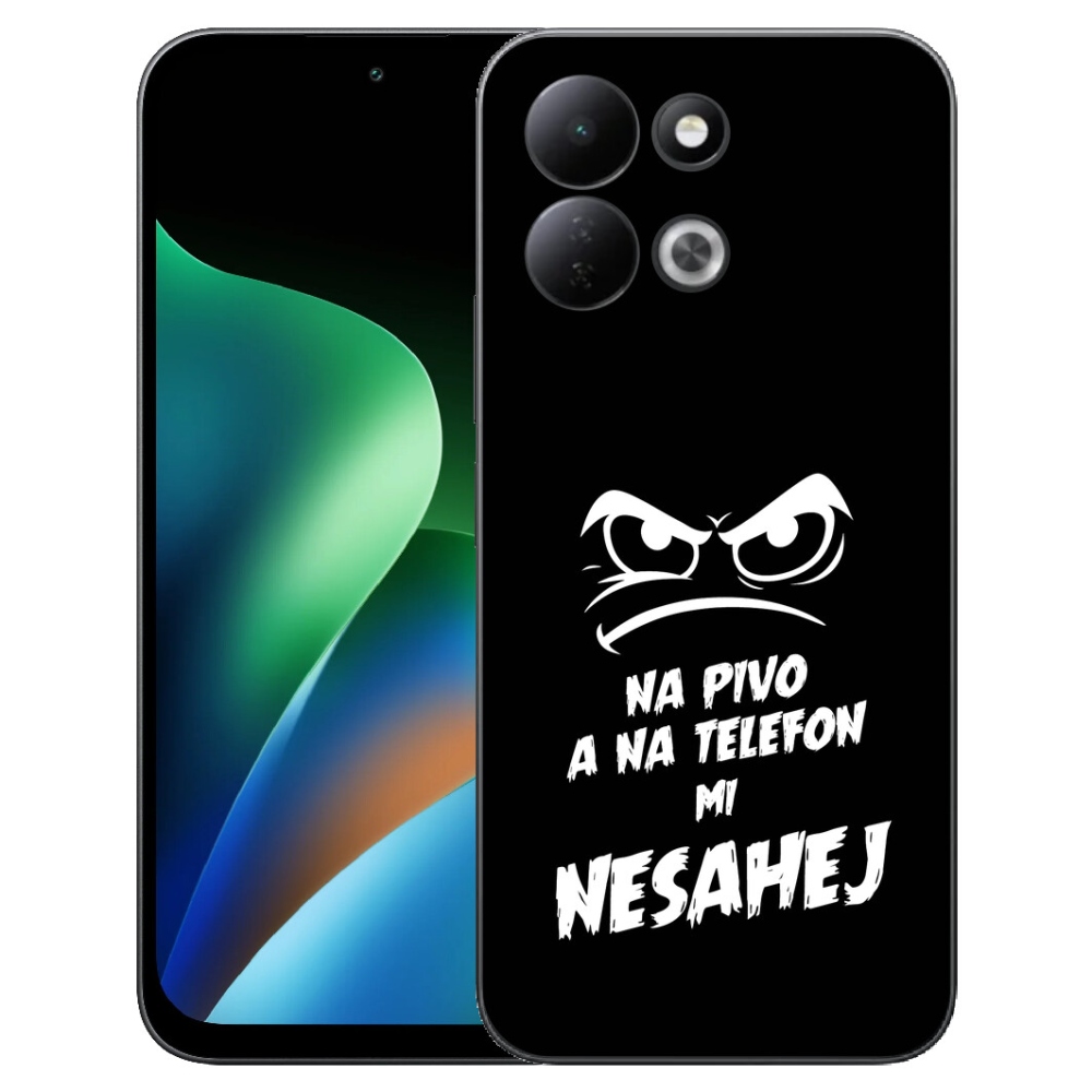 Gélový kryt mmCase na Xiaomi Redmi 17 4G/5G - pivný motív 2 čierne pozadie