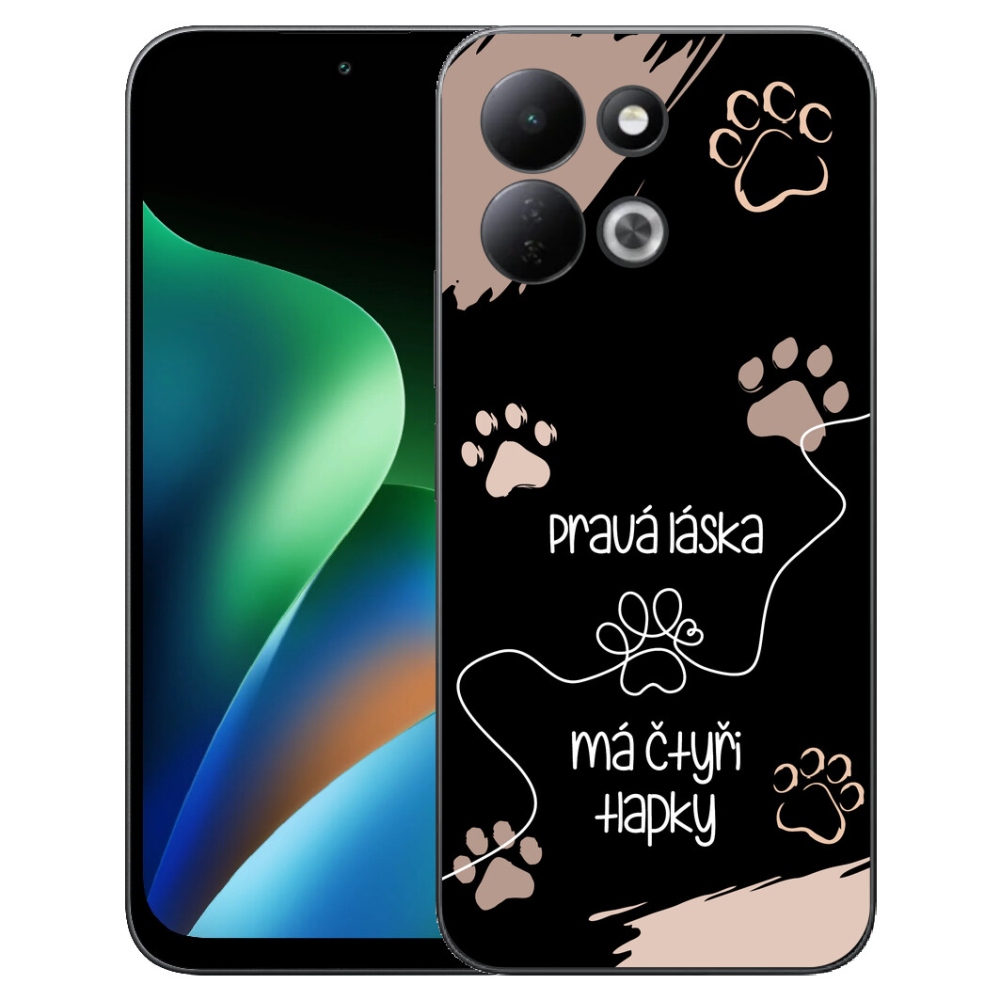 Gélový kryt mmCase na Xiaomi Redmi 17 4G/5G - psí motív 1 čierne pozadie