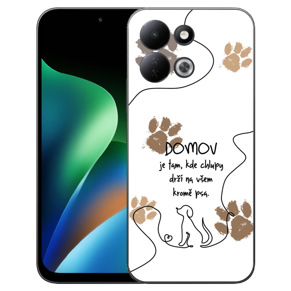Gélový kryt mmCase na Xiaomi Redmi 17 4G/5G - psí motív biele pozadie