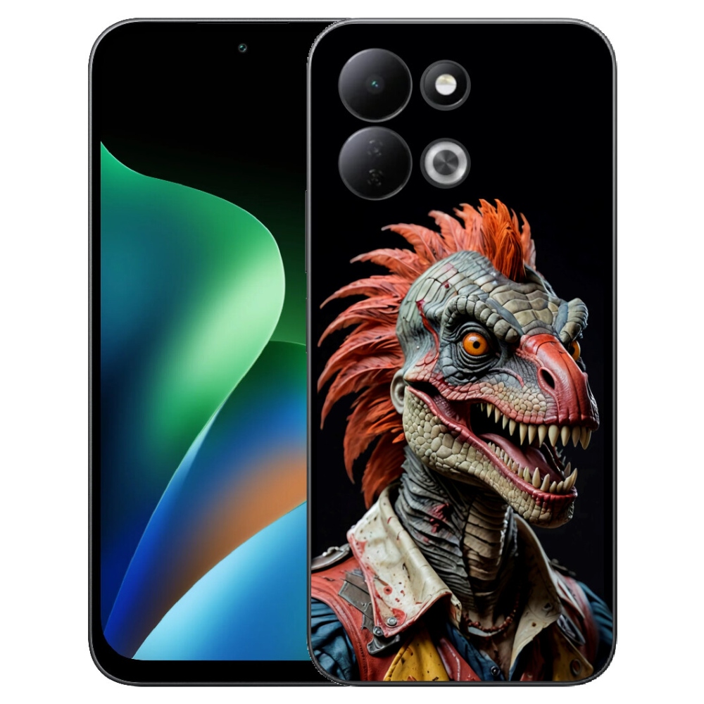 Gélový kryt mmCase na Xiaomi Redmi 17 4G/5G - punk dinosaurus