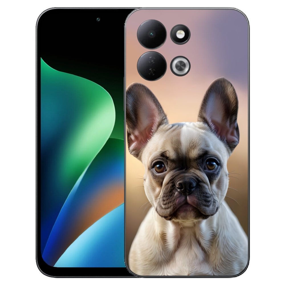 Gélový kryt mmCase na Xiaomi Redmi 17 4G/5G - roztomilý francúzsky buldoček