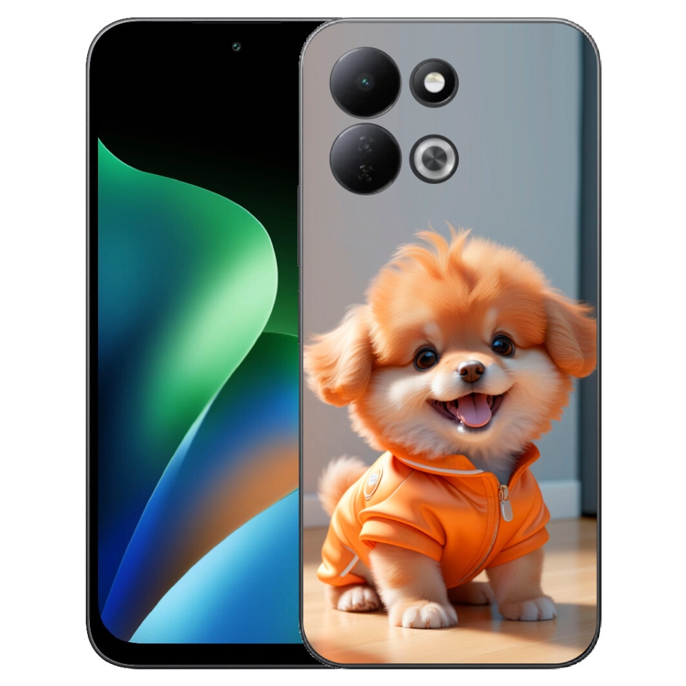 Gélový kryt mmCase na Xiaomi Redmi 17 4G/5G - roztomilý pomeranian v mikine