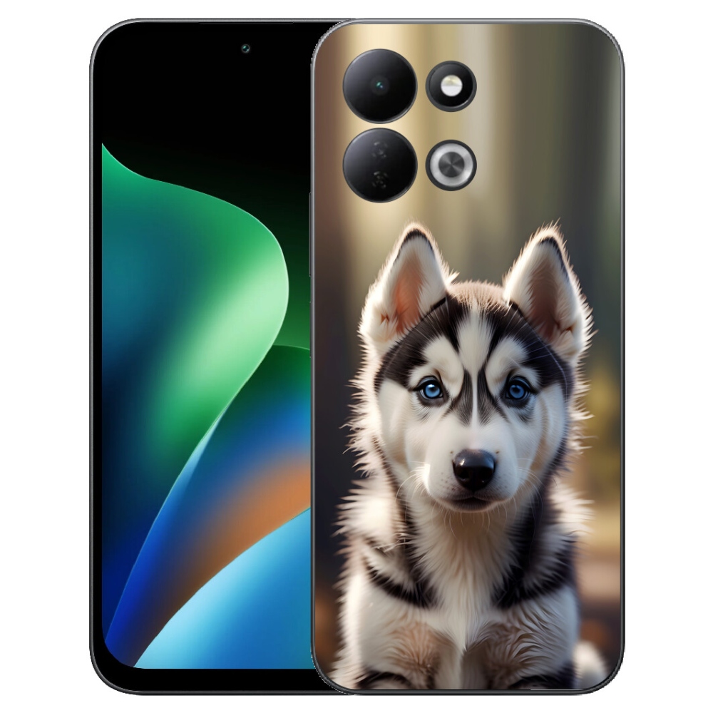 Gélový kryt mmCase na Xiaomi Redmi 17 4G/5G - roztomilý sibírsky husky
