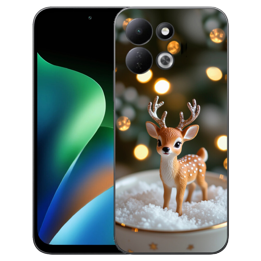 Gélový kryt mmCase na Xiaomi Redmi 17 4G/5G - roztomilý vianočný jeleň