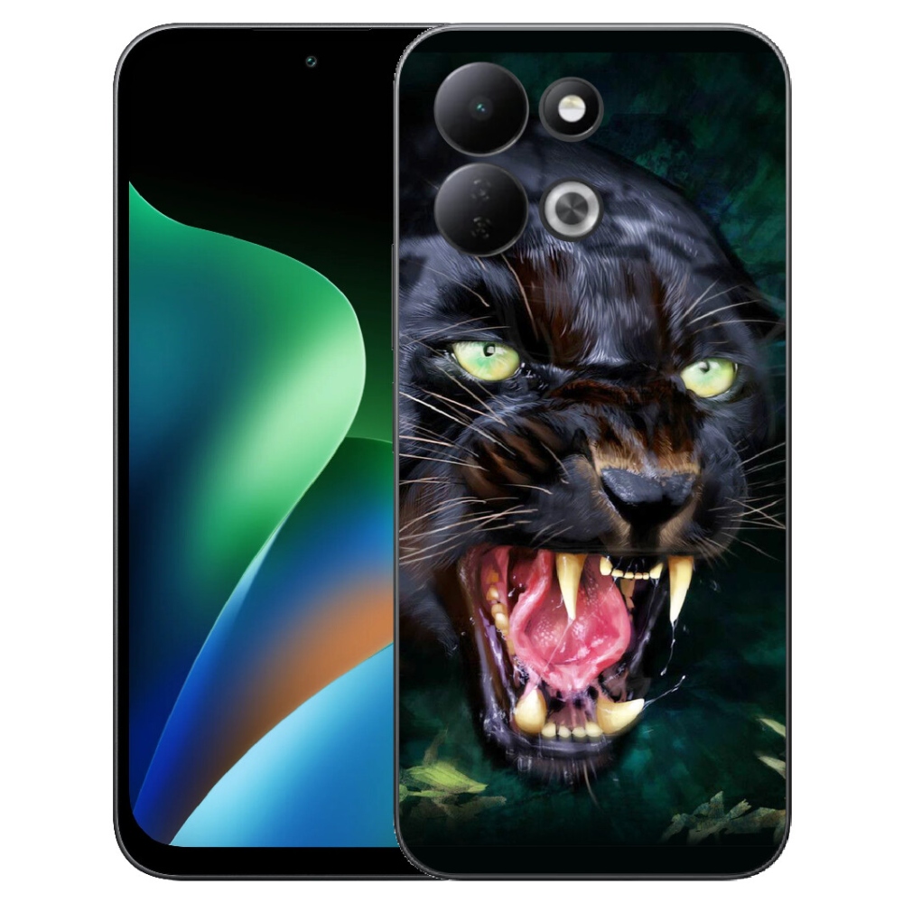 Gélový kryt mmCase na Xiaomi Redmi 17 4G/5G - rozzúrený čierny panter