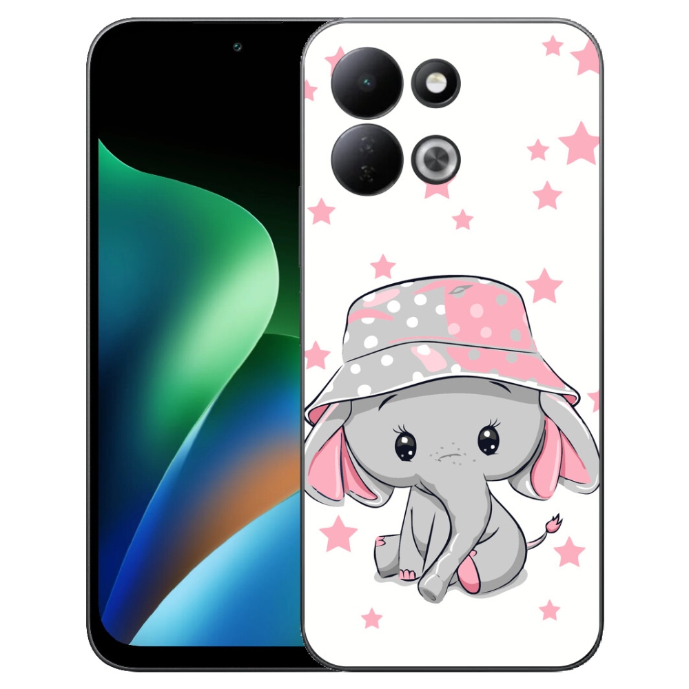 Gélový kryt mmCase na Xiaomi Redmi 17 4G/5G - ružový slon
