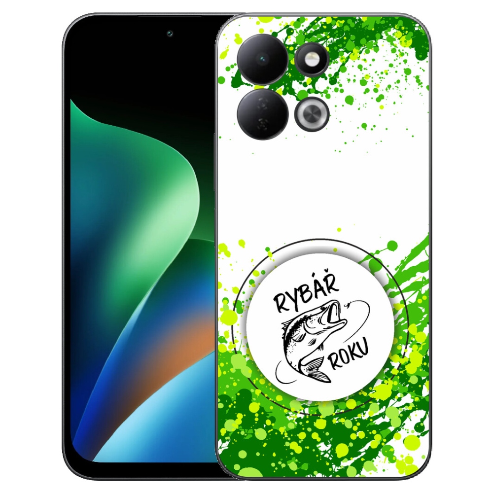 Gélový kryt mmCase na Xiaomi Redmi 17 4G/5G - rybár roka biele pozadie