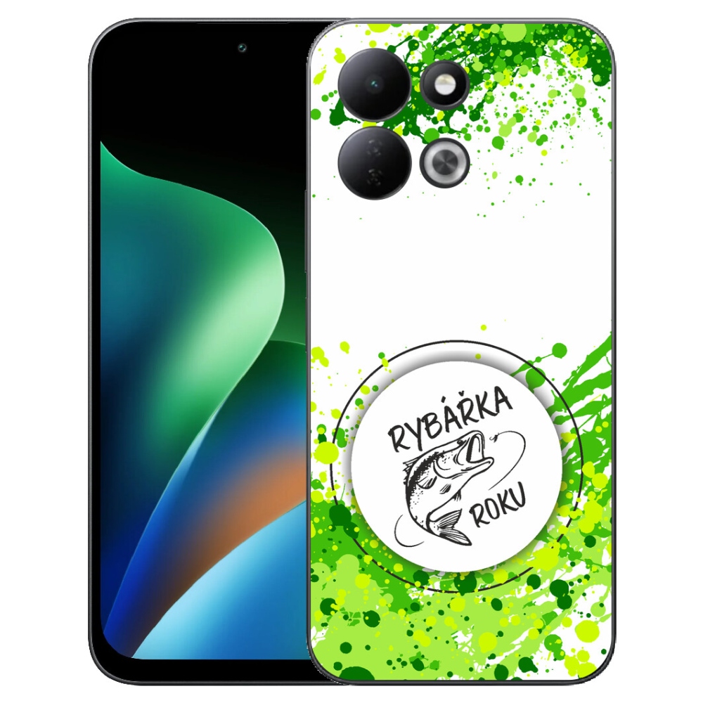 Gélový kryt mmCase na Xiaomi Redmi 17 4G/5G - rybárka roka biele pozadie