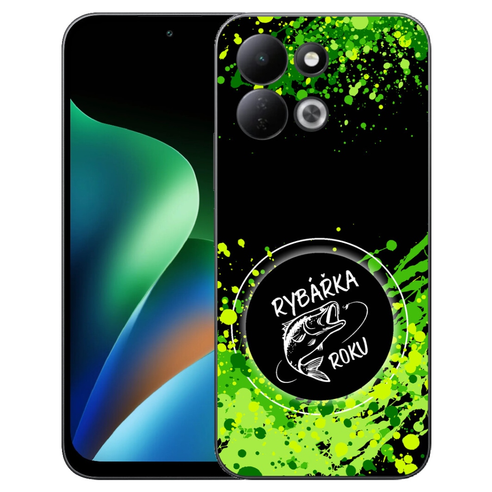 Gélový kryt mmCase na Xiaomi Redmi 17 4G/5G - rybárka roka čierne pozadie