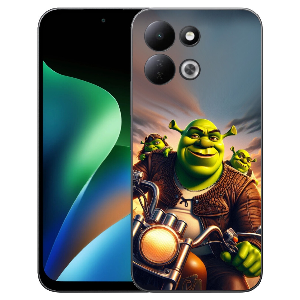 Gélový kryt mmCase na Xiaomi Redmi 17 4G/5G - shrek na motorke