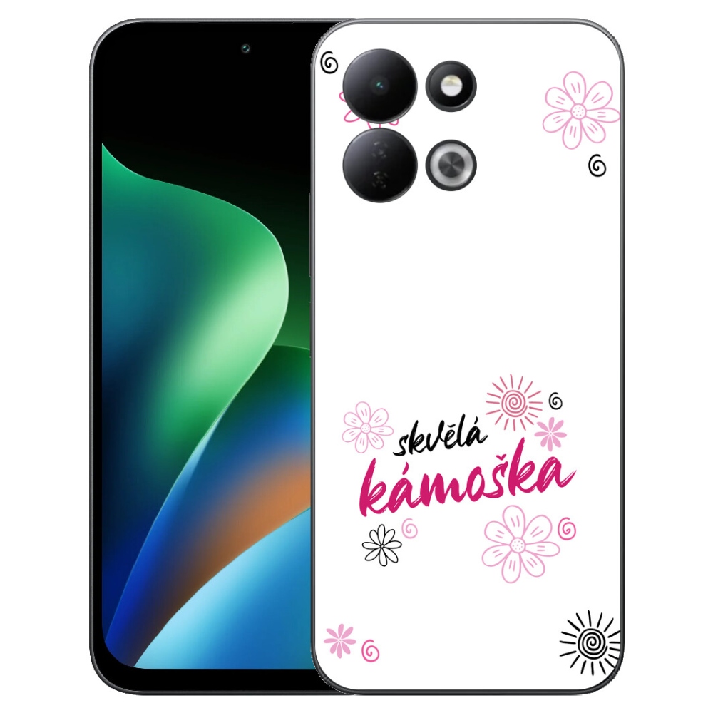 Gélový kryt mmCase na Xiaomi Redmi 17 4G/5G - skvelá kamoška biele pozadie