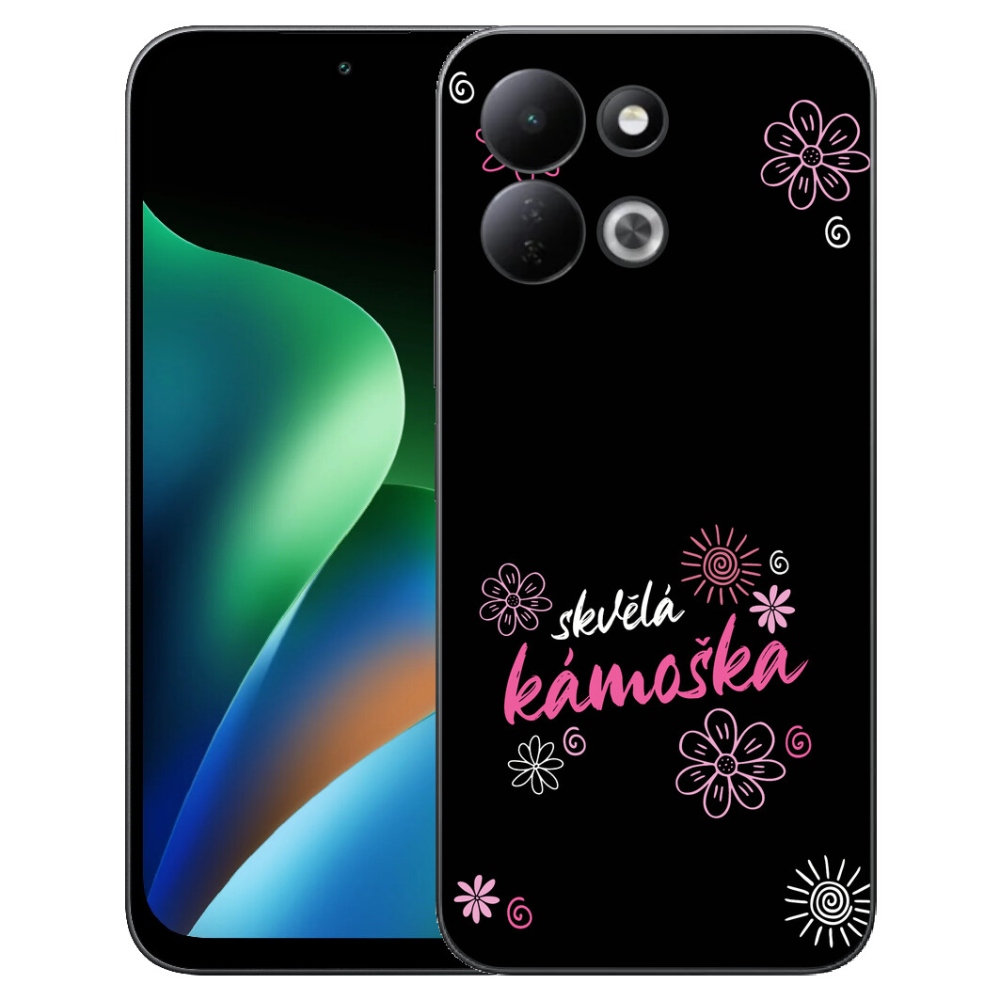 Gélový kryt mmCase na Xiaomi Redmi 17 4G/5G - skvelá kamoška čierne pozadie